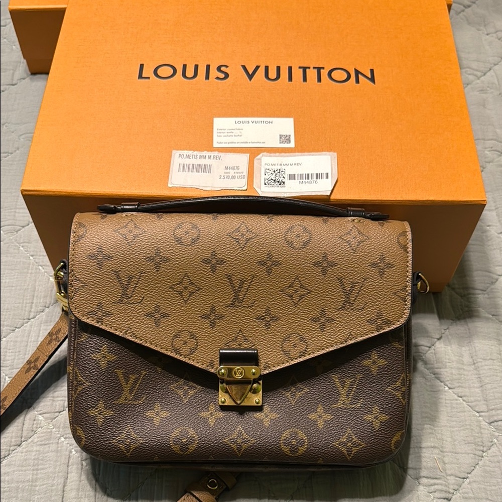 Louis Vuitton Brown Crossbody Bag with Monogram Design